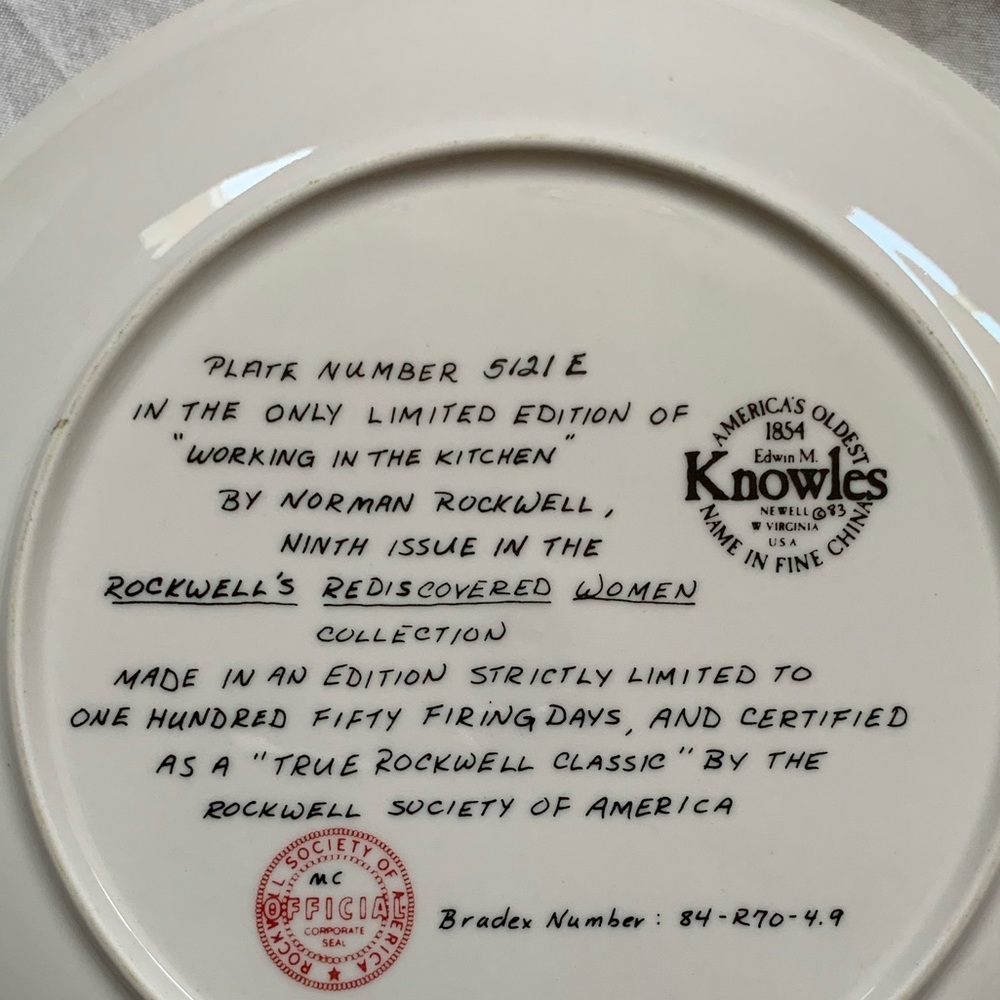 Norman Rockwell Limited edition collectors plate